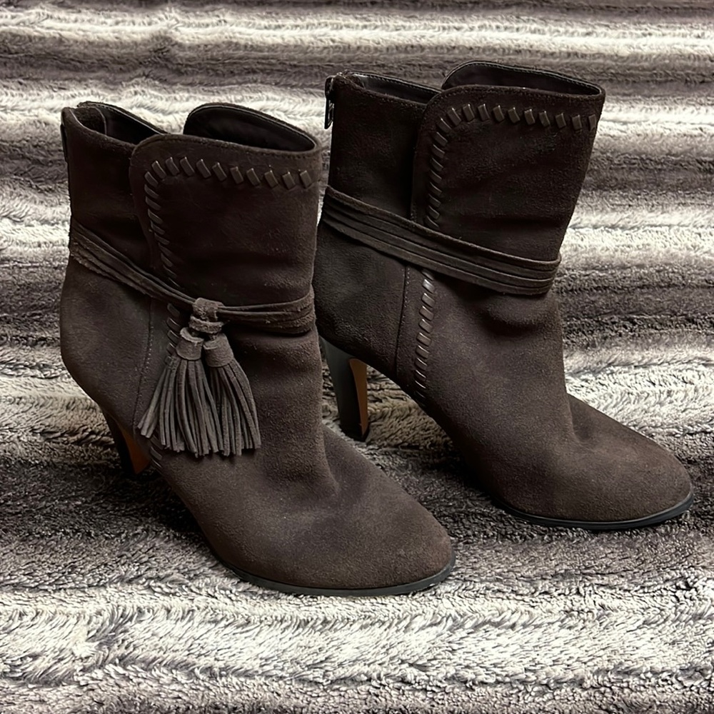 Coach Brown Suede Jessie Booties
